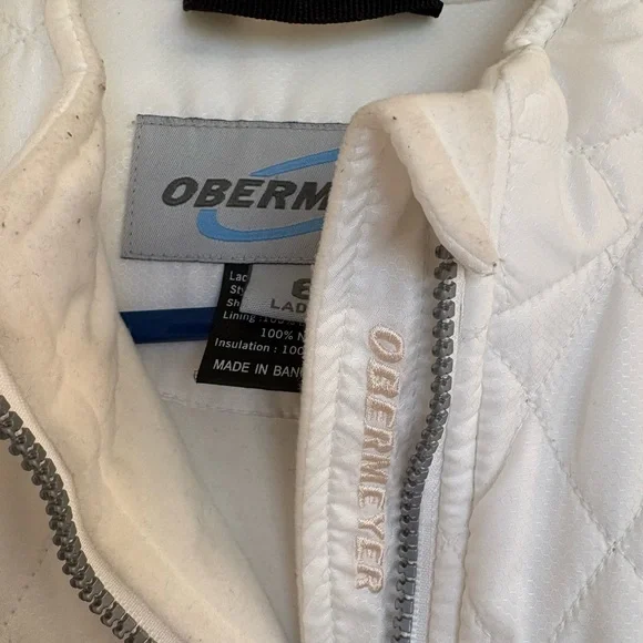 Obermeyer Women's White Quilted Puffer Jacket - Picture 7 of 7